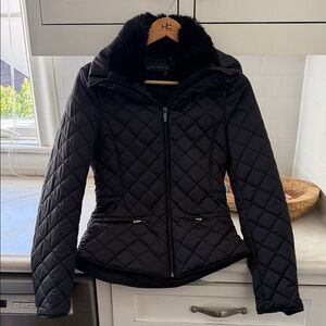 Zara Black Quilted Puffer Jacket